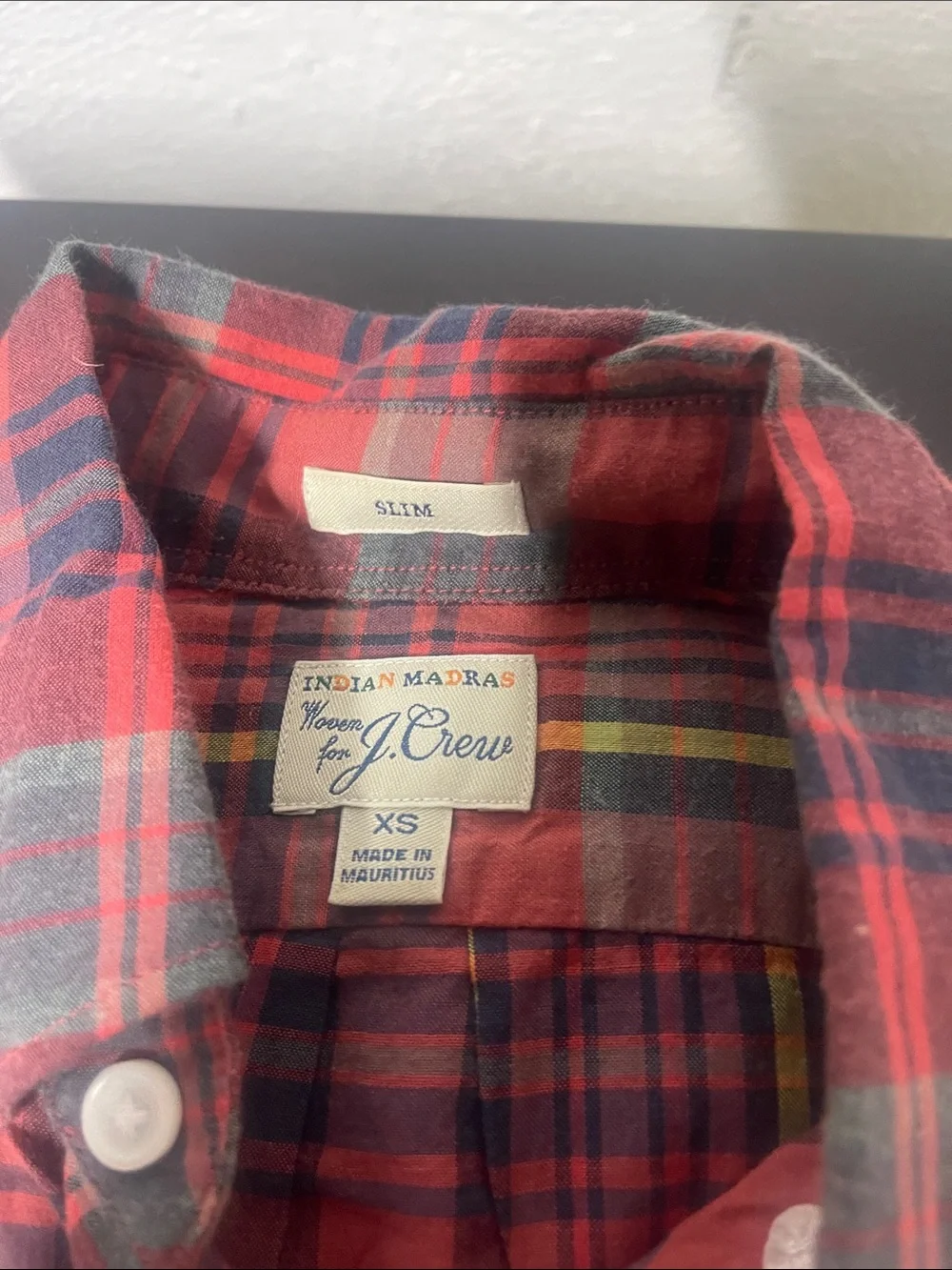 J Crew Slim Red Plaid Button-Down Shirt - Classic Casual Style